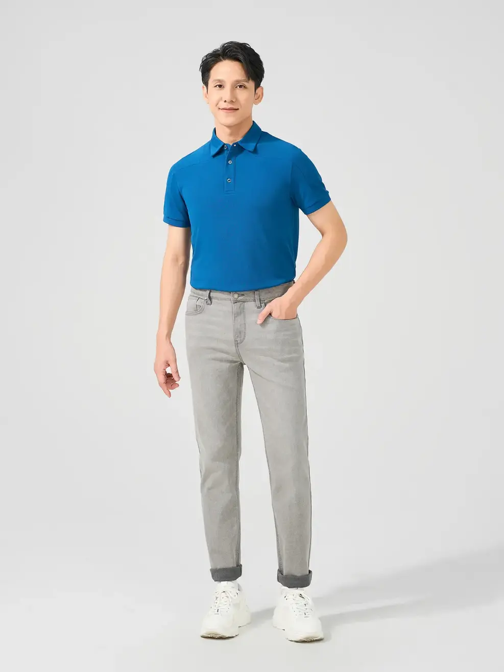 Quần Jeans Nam Slim Fit Poly Bền Vững