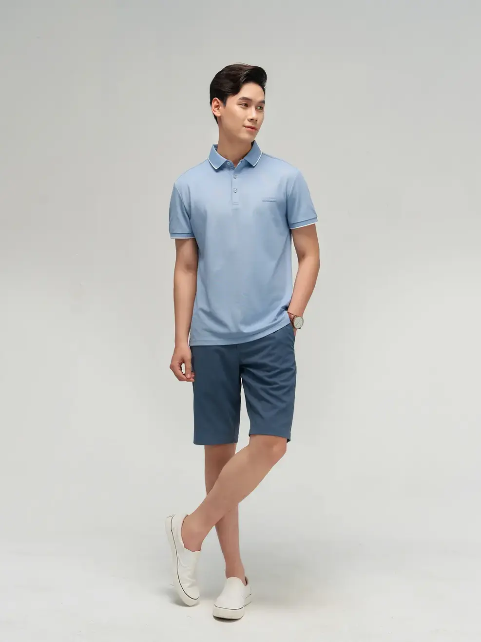Quần Shorts Nam Kaki Diễu Túi Hậu - Ảnh 3