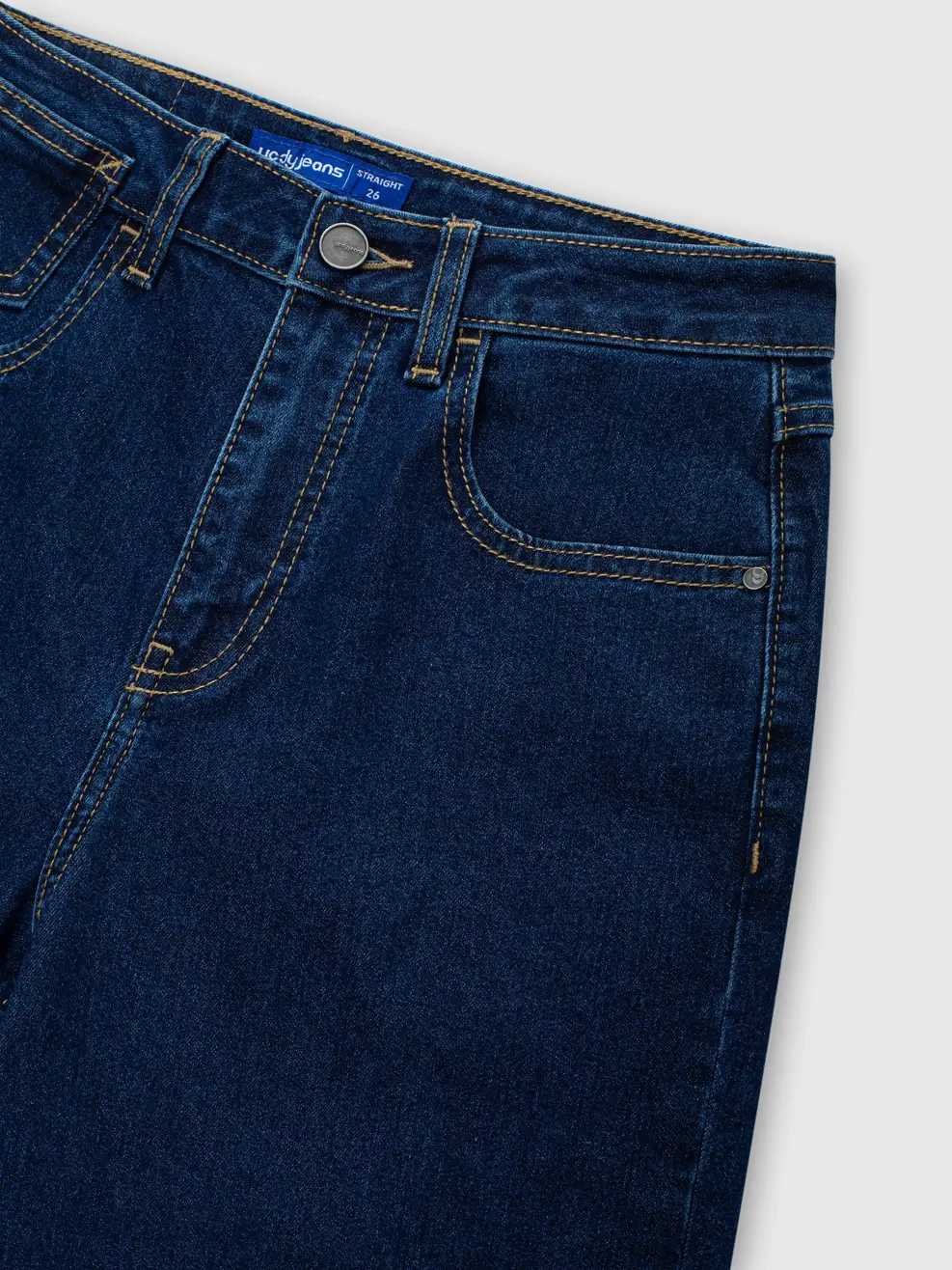 Quần Jeans Nữ Straight Thêu Túi Hậu - Ảnh 3