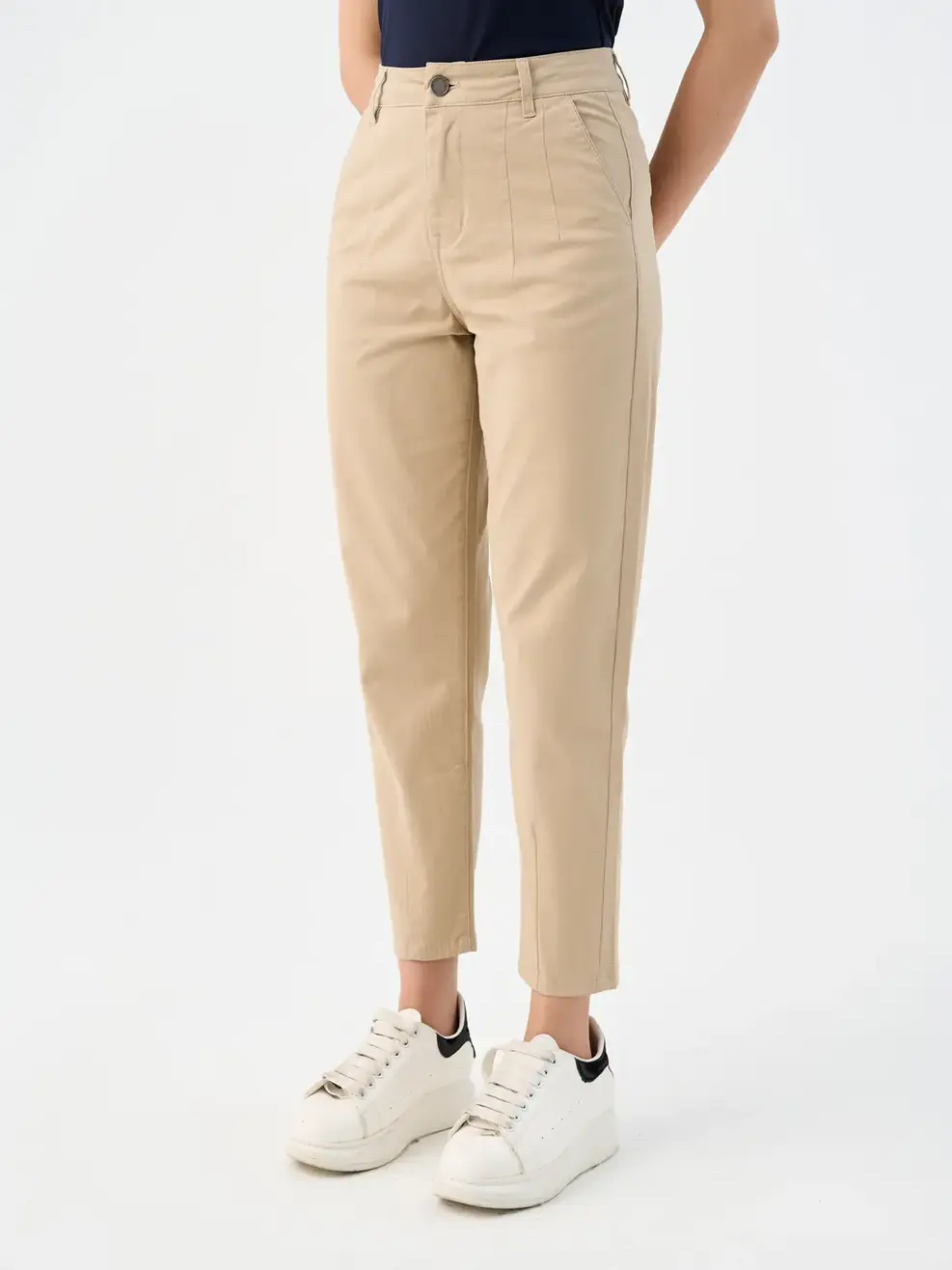Quần Kaki Nữ Lưng Cao Ống Ôm Co Giãn Nhẹ - Ảnh 2