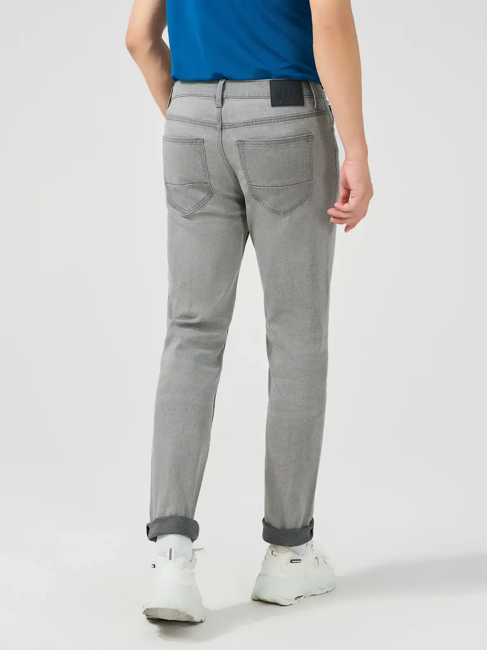 Quần Jeans Nam Slim Fit Poly Bền Vững - Ảnh 5