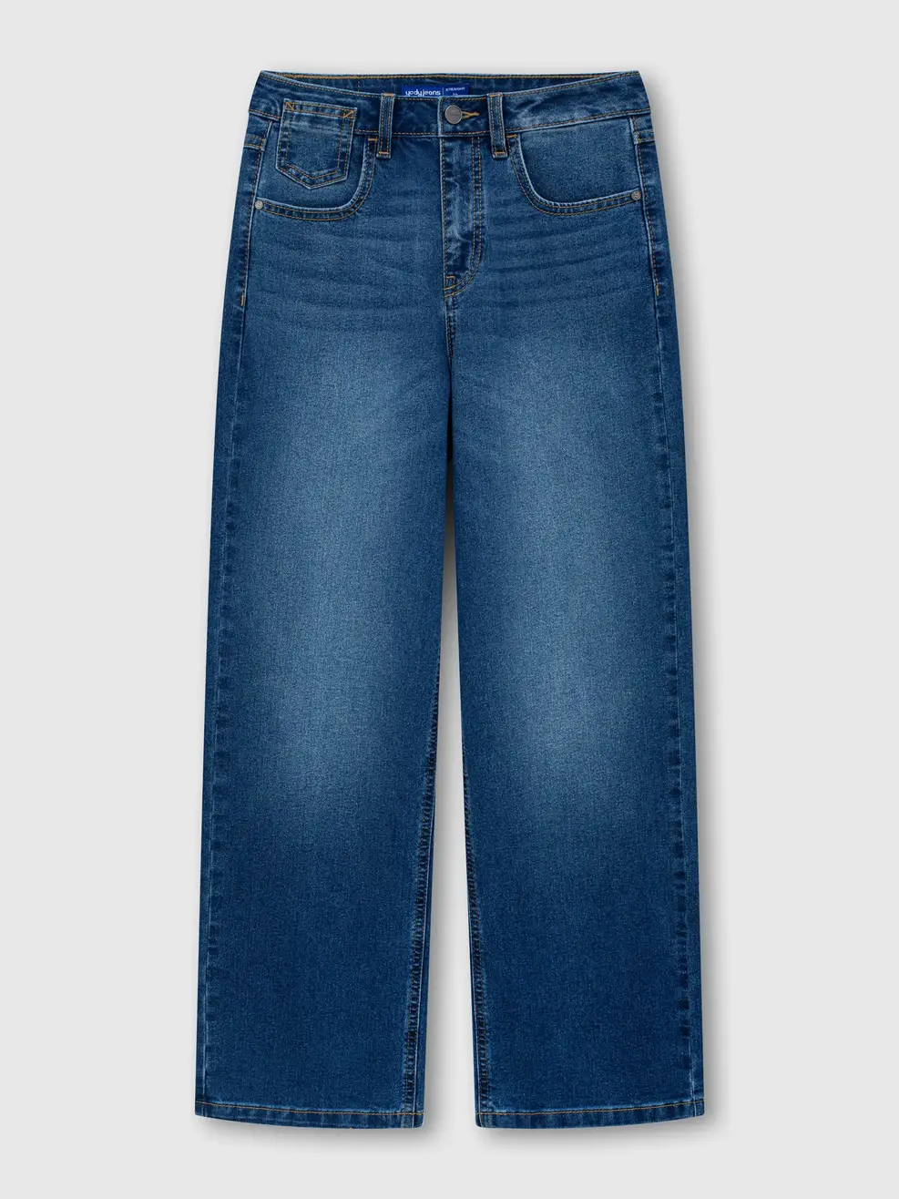 Quần Jeans Nữ Straight Thêu Túi Hậu - Ảnh 4