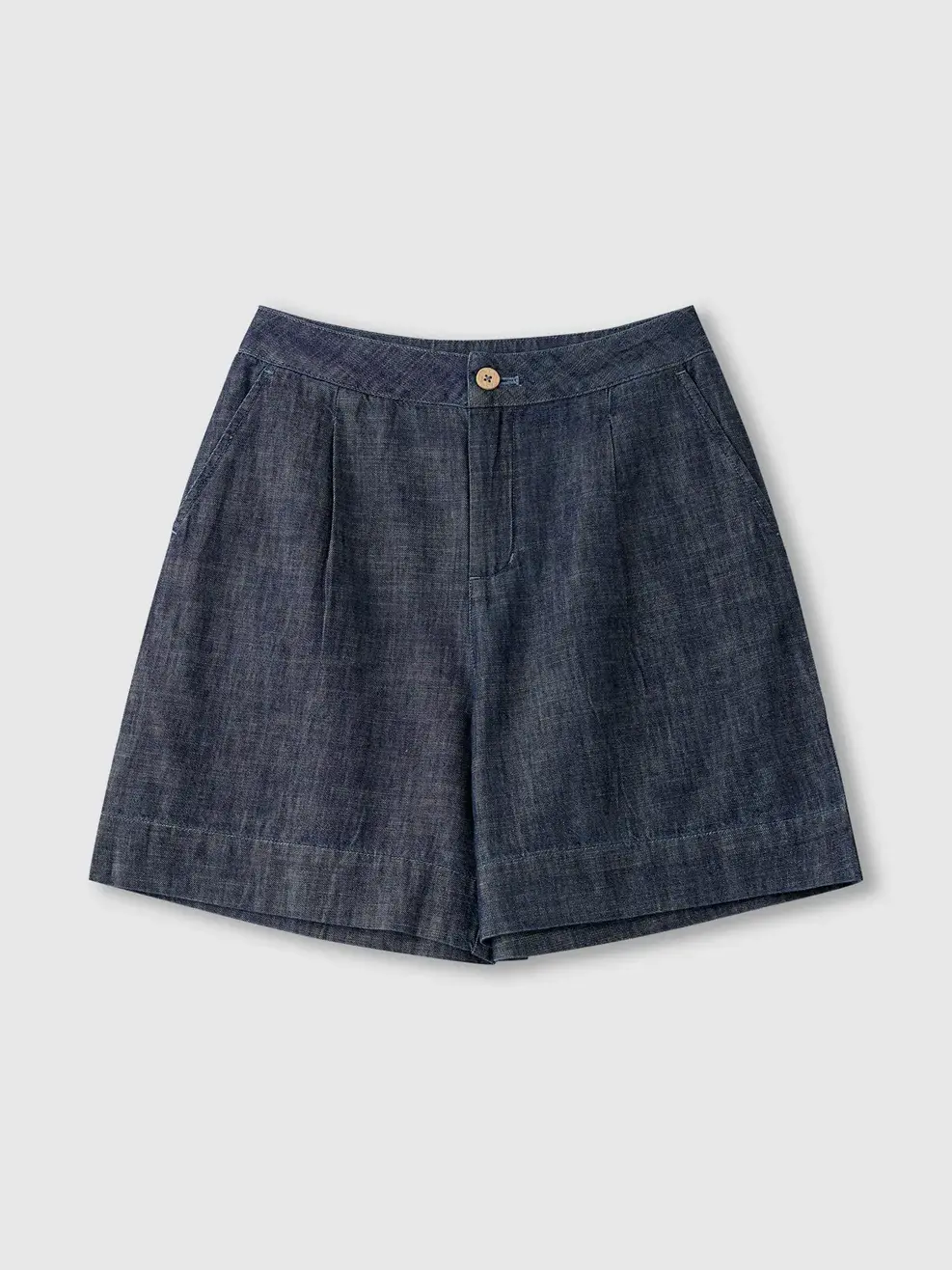 Quần Short Jeans Giấy Baggy Chiết Ly Túi Vuông - Ảnh 4