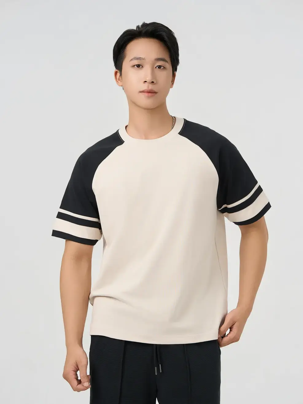 Áo Phông Nam Tay Raglan Can Phối