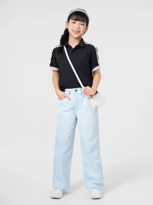 Quần Jeans Kid Nữ Ống Suông Cơ Bản