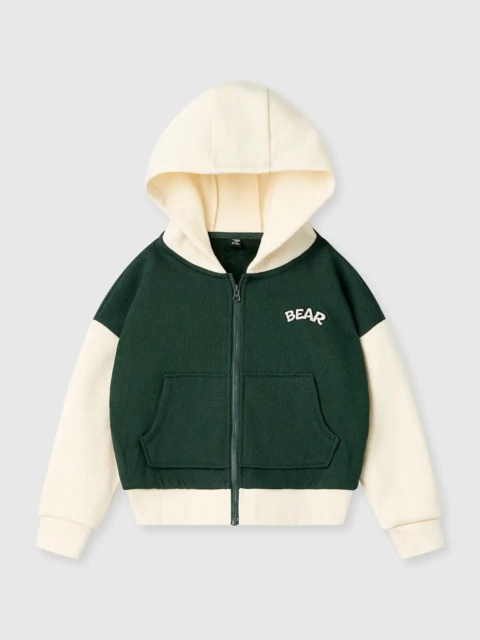 Áo Nỉ Trẻ Em Mũ Kéo Khoá Bear - Ảnh 3