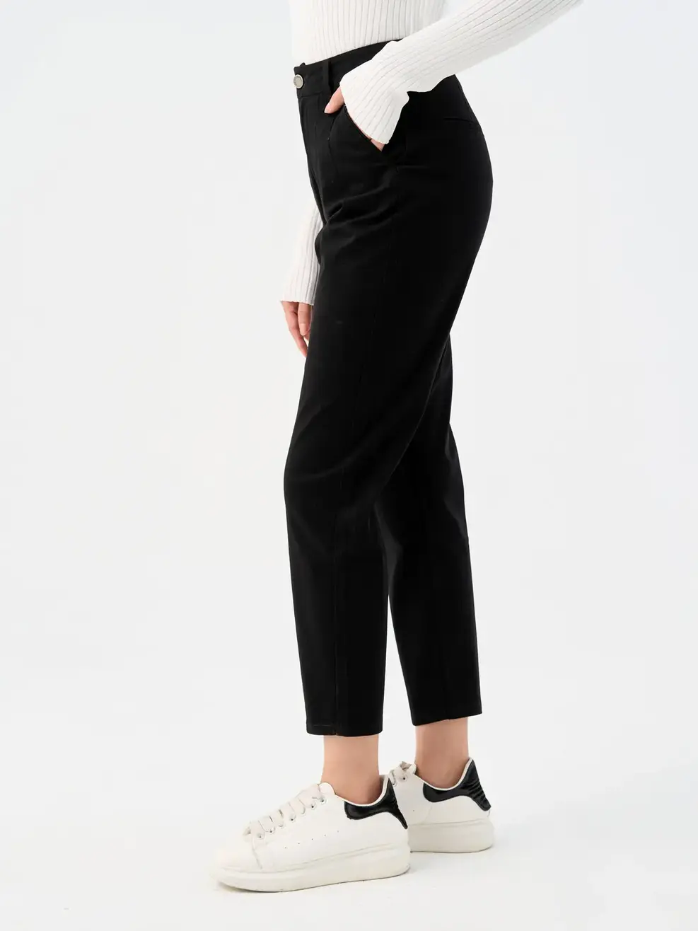 Quần Kaki Nữ Lưng Cao Ống Ôm Co Giãn Nhẹ - Ảnh 7