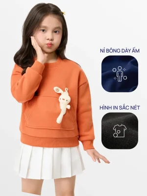 Áo Nỉ Trẻ Em Túi Thỏ