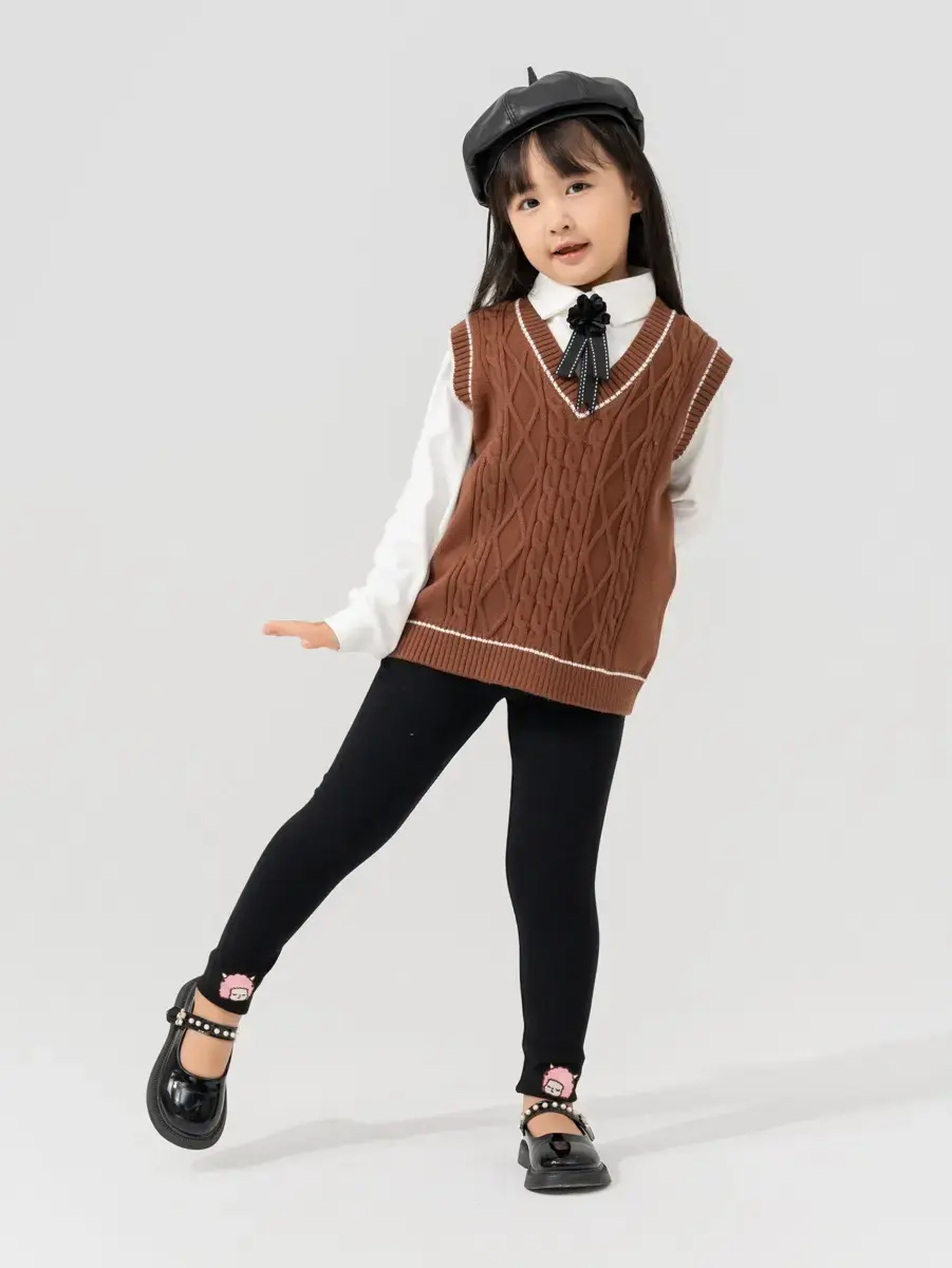 Quần Leging Kid Thêu Cừu