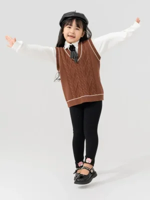 Alternative view of Quần Leging Kid Thêu Cừu