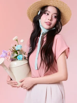 Áo Sơ-mi Nữ Ngắn Tay Relax Fit Collection